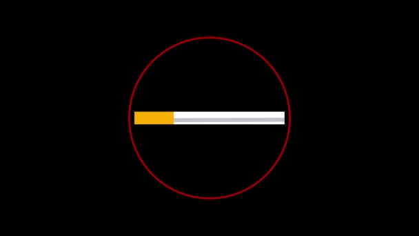 Panneau Non Fumeur Isolé Dans Chroma Key Cigarette Symbole Interdit — Video