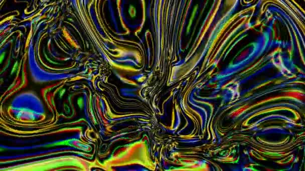 抽象的なカラフルな液体油絵の波の質の背景 M_165について — ストック動画