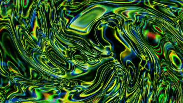 Abstract Kleurrijke Vloeibare Olie Verf Golf Textuur Achtergrond M_167 — Stockvideo
