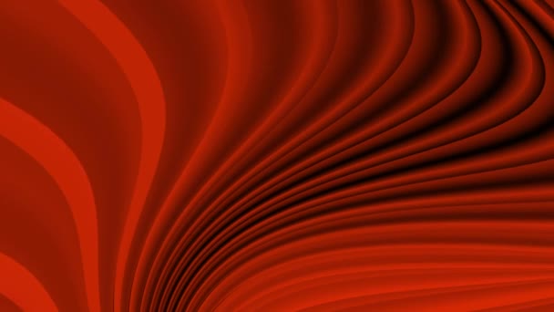 抽象的な赤い波のパターンは滑らかなラインおよび勾配の背景をアニメーションしました — ストック動画