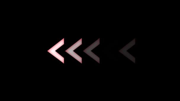 Imagen Abstracta Flechas Rosadas Blancas Animadas Sobre Fondo Oscuro — Vídeo de stock