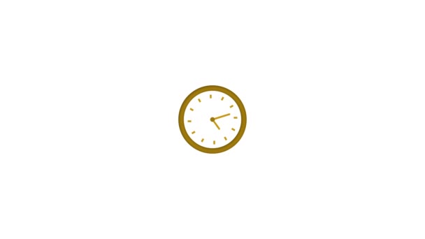 Círculo Cores Aqua Horas Contando Relógio Analógico Animado Fundo Branco — Vídeo de Stock