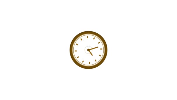 Аквацветовой Круг Часов Обратного Отсчета Анимированные Часы Белом Фоне M_357 — стоковое видео