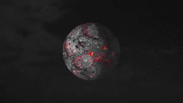Ciencia Ficción Misterioso Gigante Rojo Planeta Alienígena Escena Espacial Animación — Vídeo de stock