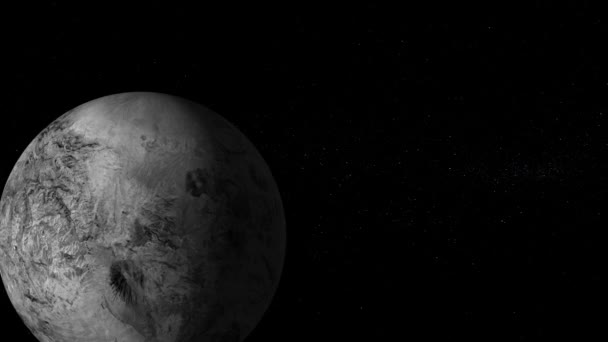 Місяць Обертається Або Обертається Чорним Тлом M_441 Переглядів — стокове відео