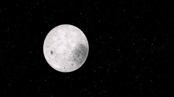 星空に対するアニメーション満月 — ストック動画