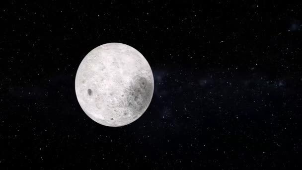 Полнолуние Звездном Ночном Небе — стоковое видео