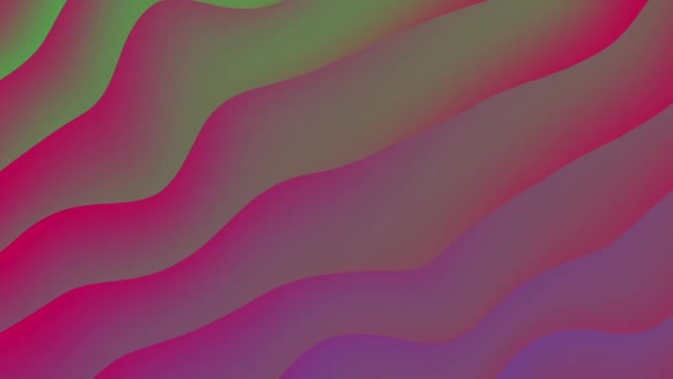 抽象的波浪形背景 带有粉色 紫色和蓝色的渐变阴影 适用于现代设计元素和墙纸 — 图库视频影像
