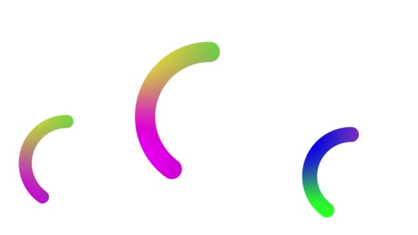 Colorido Icono Marca Verificación Diseño Moderno Animado Sobre Fondo Blanco — Vídeos de Stock