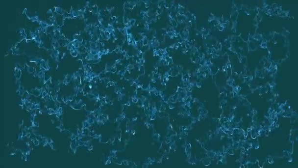Abstrakcyjne Niebieskie Wzory Światła Neonowego Animowane Ciemnym Tle — Wideo stockowe