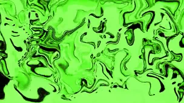Abstract Green Liquid Swirl Pattern Animated Background — Stock Video