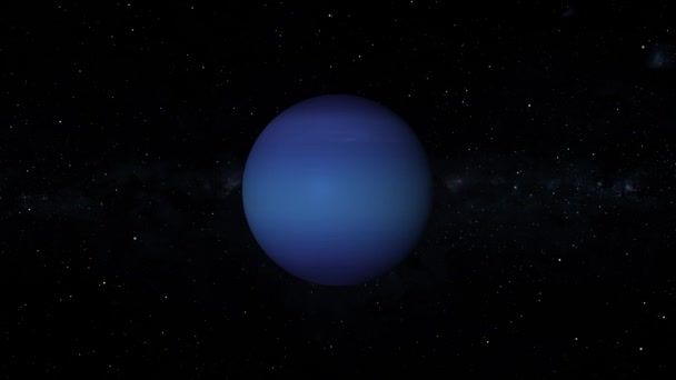 Una Imagen Serena Planeta Azul Con Sutil Resplandor Sobre Fondo — Vídeos de Stock