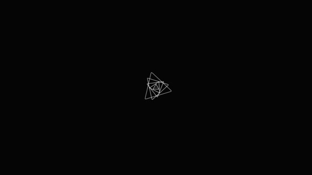 Květina Mandala Logo Ikona Geometrické Mystické Mandaly Černém Pozadí Barevný — Stock video