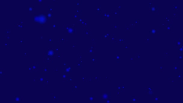 Abstrato Azul Cor Pontos Brilhantes Partículas Movimento Fundo — Vídeo de Stock