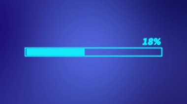 Dijital teknoloji neon soyut canlandırma çubuğu beyaz renk arkaplan üzerine yükleme