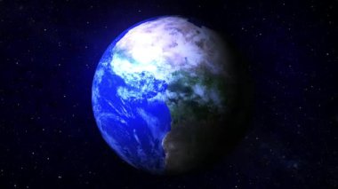 Gerçekçi Dünya Gezegeni Gündüz Gecesi Döngüsü Canlandırma Arkaplanı
