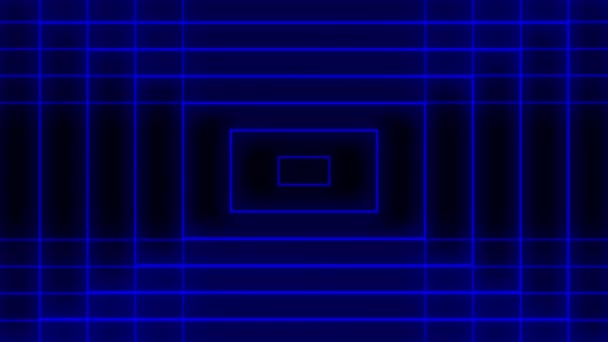 Абстрактная Геометрическая Энергетическая Форма Бесконечности Квадроцикл Блестит Электрическим Фоном Современной — стоковое видео