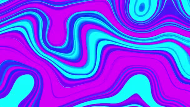 Glow Neon Abstracte Kleurrijke Golf Vloeistof Gloeien Geïsoleerde Illustratie Achtergrond — Stockvideo