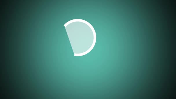 Animated Magnifying Glass Isolated Green Color Motion Background — Stockvideo