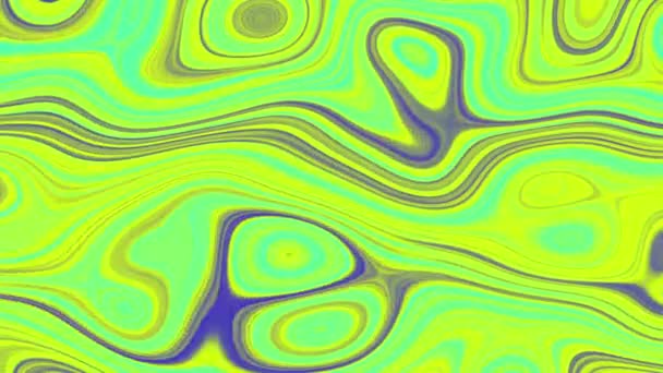 グローネオン抽象的なカラフルな波の液体輝くスパイラルアニメーションの背景 — ストック動画