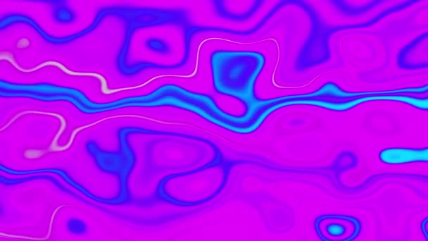 Colore Misto Bagliore Rosa Ciano Spirale Liquido Animazione Sfondo — Video Stock