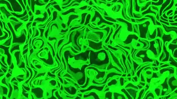 Абстрактный Анимированный Волновая Линия Краски Текстурированный Фон Декоративными Спиралями Вихрями — стоковое видео