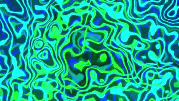 Абстрактный Анимированный Волновая Линия Краски Текстурированный Фон Декоративными Спиралями Вихрями — стоковое видео