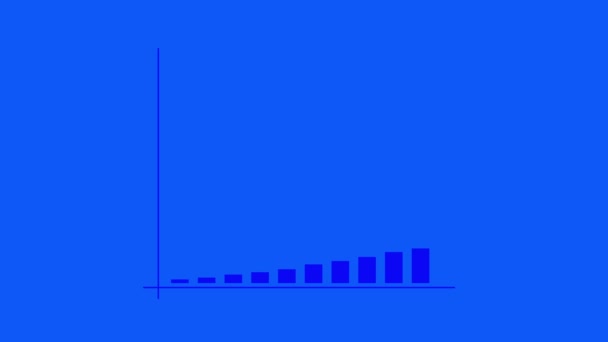 アニメーションビジネス成功コンセプト 成長グラフ運動グラフィックス — ストック動画