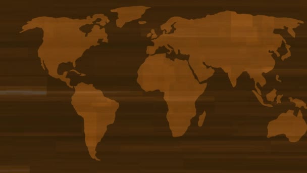 Fondo Abstracto Del Mapa Del Mundo Movimiento Tecnología Moderna Para — Vídeos de Stock