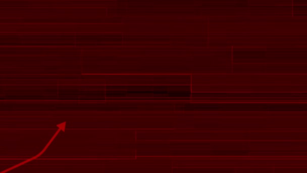 Animowana Czerwona Linia Kolor Musujące Grafika Wzór Ruchu Grafika — Wideo stockowe