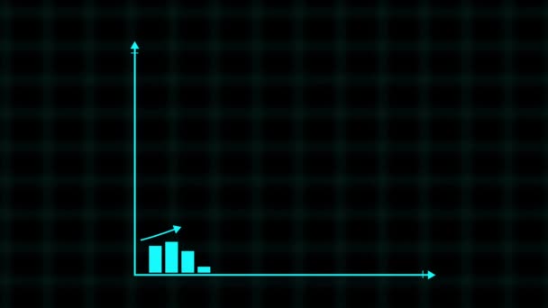 矢印で成長するビジネスグラフ 成功グラフアニメーション — ストック動画