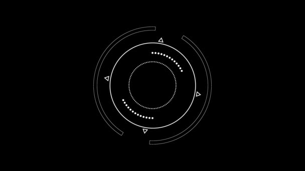 Line Hud Motion Graphic Futuristic Analysis Process Background — Stock Video