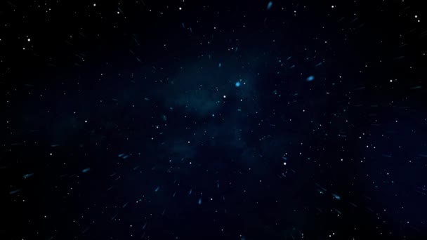银河中明亮的动画星空 美丽的运动图形 — 图库视频影像