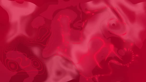 渦巻くパターンと勾配でアニメーションされた抽象的な赤い流体アートの背景 — ストック動画