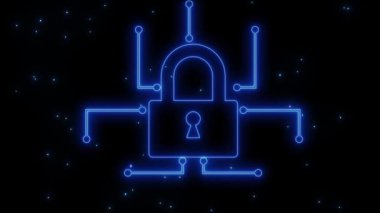 Güvenlik sistemi siber kilit ikon verisi güvenlik kilidi ikon animasyon geçmişini korudu. rs_822