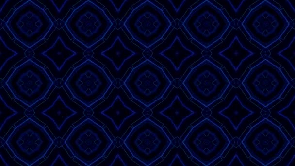 Abstrakt Digital Tapet Med Ett Sömlöst Mönster Geometriska Former Neonblått — Stockvideo
