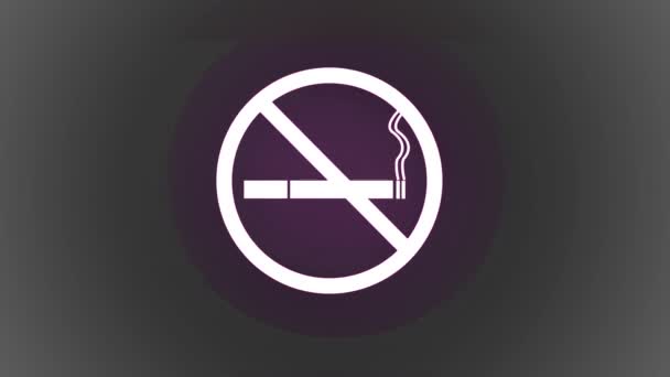 无烟标志警告信息动画不允许符号运动背景 Rs_791 — 图库视频影像