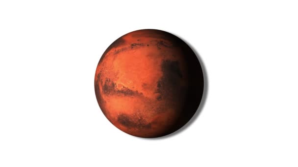 Animerede Planet Mars Fra Det Ydre Rum Visning Mars Fra – Stock-video
