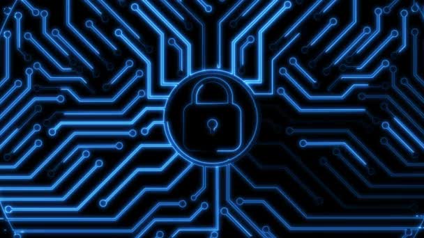 安全系统网络锁图标数据保护安全锁图标动画背景 Rs_825 — 图库视频影像