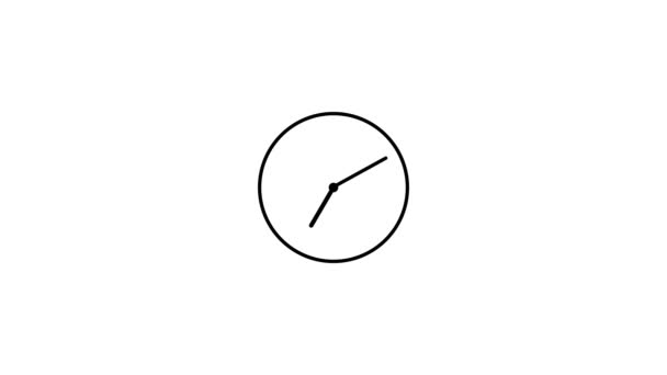 Deuxième Cercle Boucle Infinie Écran Blanc Fond Chronomètre Classique Rond — Video