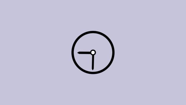 Deuxième Cercle Boucle Infinie Écran Blanc Fond Chronomètre Classique Rond — Video