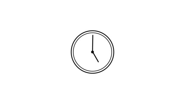 Secondo Cerchio Infinito Loop Schermo Bianco Digitale Rotondo Classico Cronometro — Video Stock
