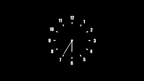 Deuxième Cercle Boucle Infinie Écran Noir Fond Chronomètre Classique Rond — Video