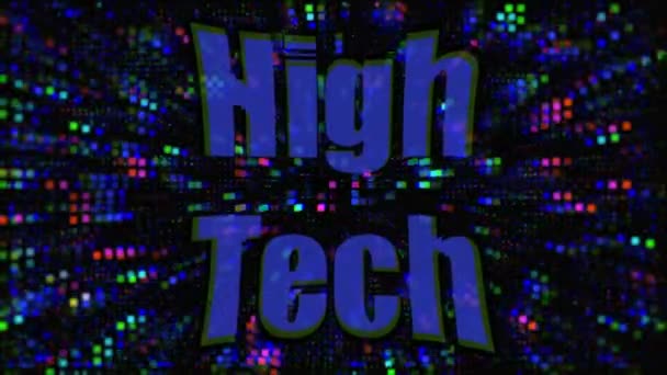 Текстовая Концепция Hitech Технологической Схеме Дополнена Анимационным Фоном Rs_864 — стоковое видео