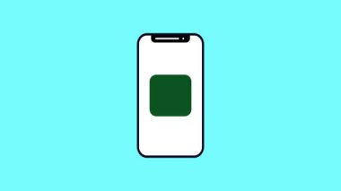 Pound işareti grafikleri üzerinde akıllı telefon görüntüsünün animasyon logotip arka planı. rs_903