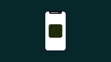 Lao Kip işareti grafiklerindeki akıllı telefon görüntüsünün animasyon logotip arka planı. rs_918