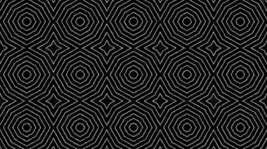 Kusursuz renksiz süs desenli Kaleydoskop tasarım animasyonu. rs_1071