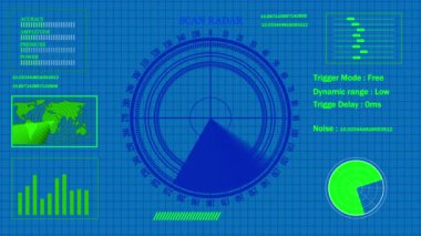 Radar ekranı canlandırılmış arkaplan. rs_1156