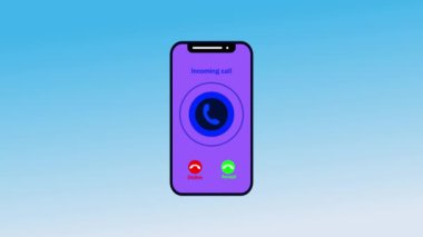 Cep telefonu ekranı animasyon geçmişi üzerine gelen arama konsepti. rs_1179