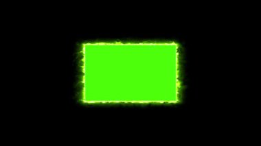 Dikdörtgen parlak renkli şekil, güneş alevi neon geometrik animasyon arka planı. rs_1258